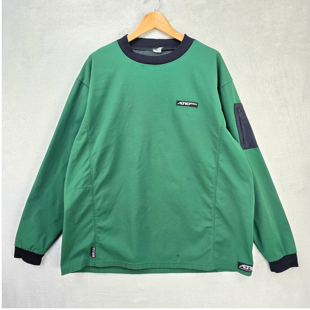 Aerostitch Windstopper Pullover Windbreaker Mens XL Green Motorcycle Rider Wear